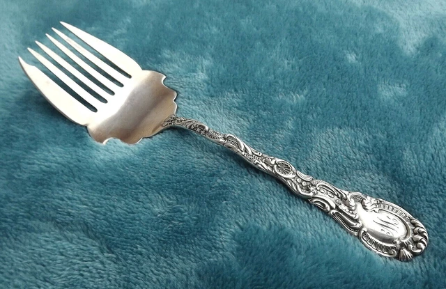 Louis XV by Durgin 6 3/8" Sterling sardine serving fork mono W