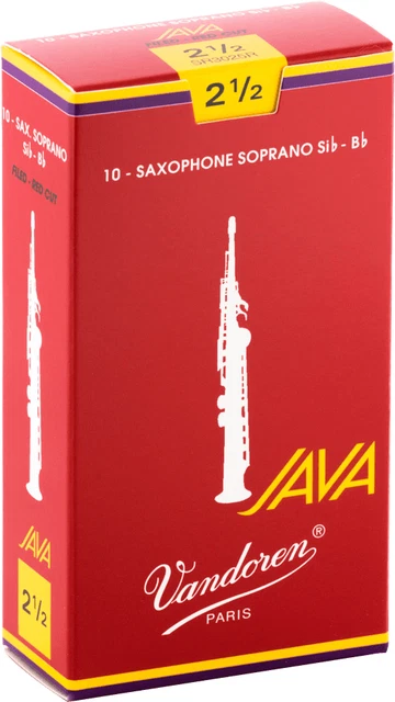 boite 10 anches saxophone SOPRANO VANDOREN JAVA RED SR 3025R force 2.5