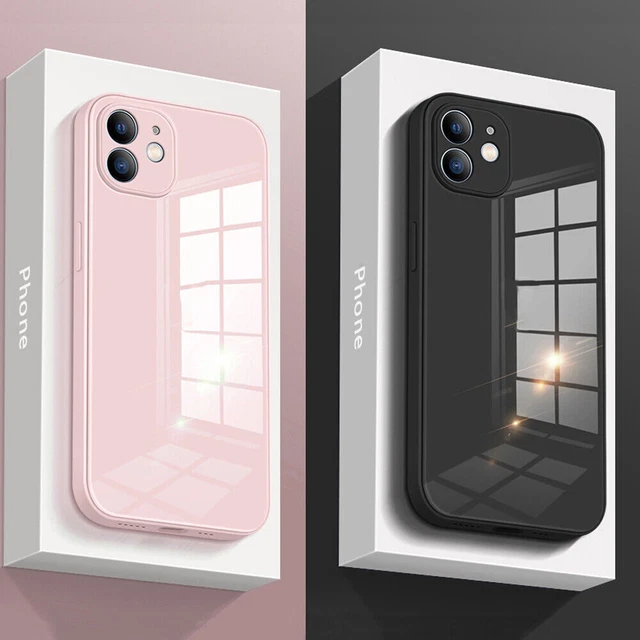 Luxury Square Tempered Glass Frame For iPhone 11 13 12 Pro Max XS Case Cover