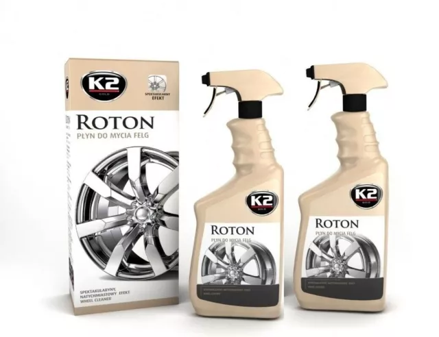 2x NETTOYANT JANTES VOITURE K2 ROTON 700ML Décontamination Ferreux Professionnel