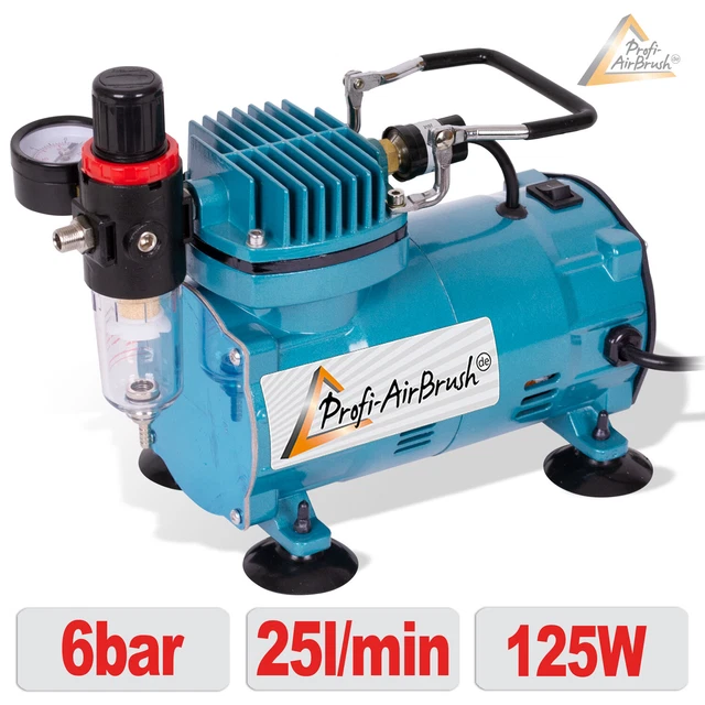Compressore Per Aerografo Fengda FD18-2 - Silenzioso, Con Serbatoio E Regolatore - Per Modellismo E Tattoo - Foto 2