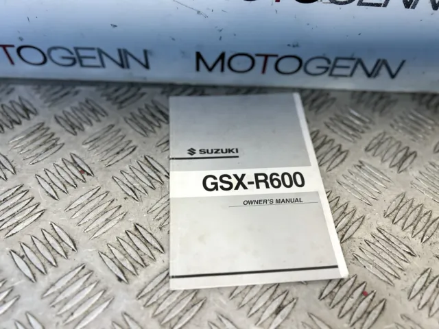 Suzuki Gsx-R600 Gsxr 600 K2 2001 Owner's Manual