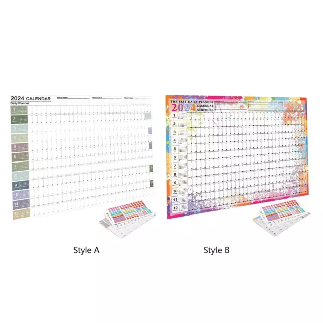 WALL HANGING CALENDAR 2024 Multifunction Weekly Planner Memo Pad Annual