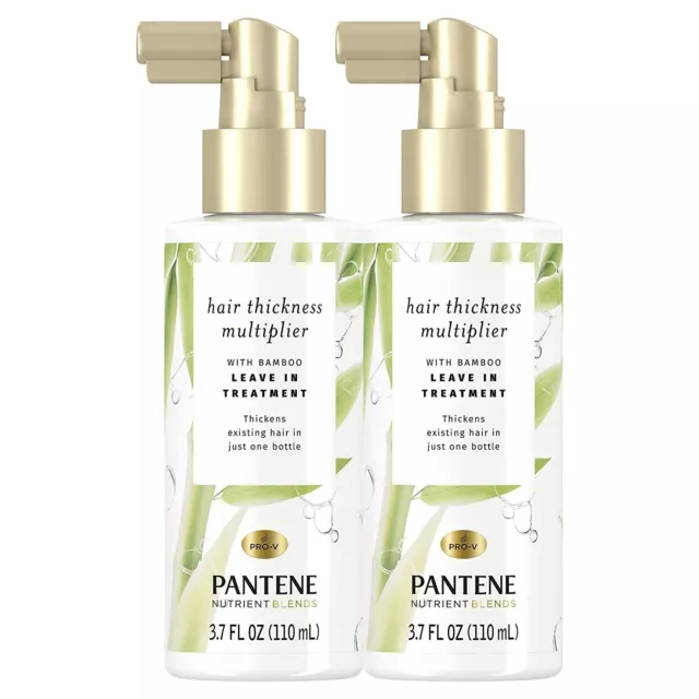 2 of Pantene Hair Thickness Multiplier w/ Bamboo Leave In Treatment 3.7 fl oz