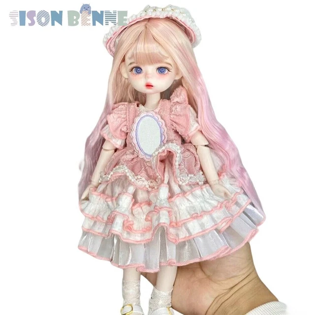 Jouets pour Garçons 5-7 Pouces Mini Poupée 13 Articulations Mobiles Fille Bébé Grands Yeux Belle Poupée DIY avec Vêtements Habiller Poupée de Mode Jouets pour Garçons 5-7 en Liquidation