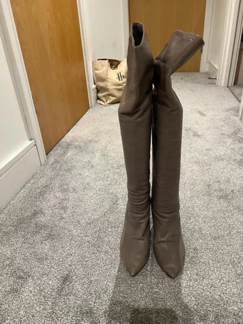 PRADA LEATHER KNEE High Boots Size 5.5 38.5 15.00 PicClick UK