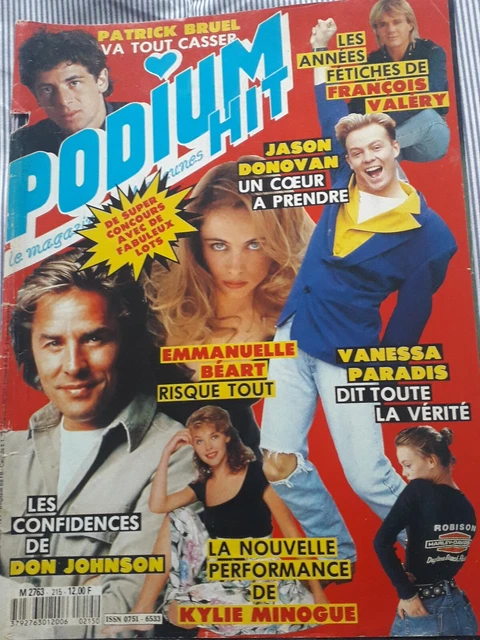 Podium 1989 VANESSA PARADIS MYLENE FARMER PATRICK BRUEL Podium 1989 VANESSA PARADIS MYLENE FARMER PATRICK BRUEL