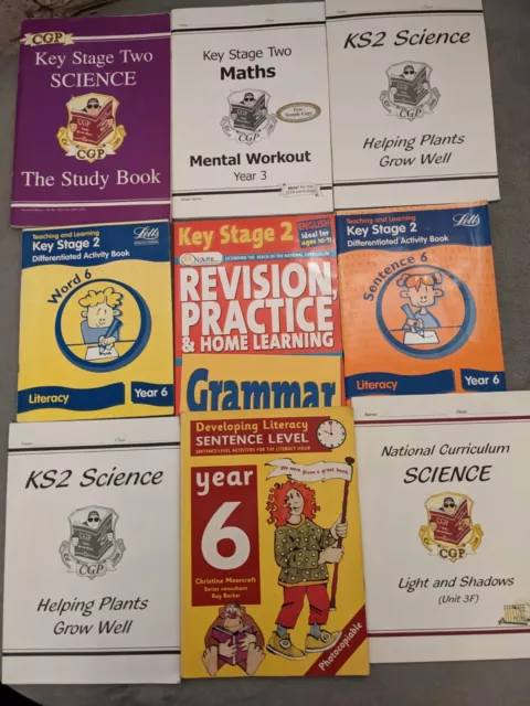 KS2 REVISION BOOKS - English, Maths Science BUNDLE (SET OF 9)