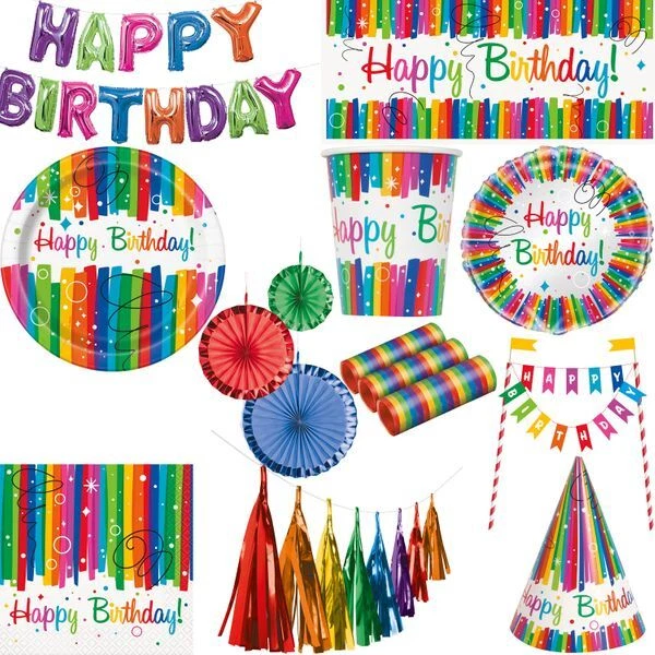Décoration Anniversaire Set Multicolore pour Fêtes D'Enfant Fête Article