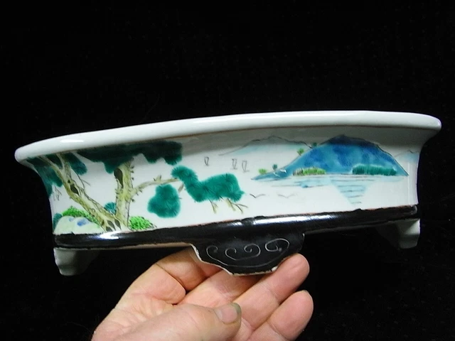 Jardiniere Coupe Assiette Ancien Plat Porcelaine Asiatique Chine Chinese Japon