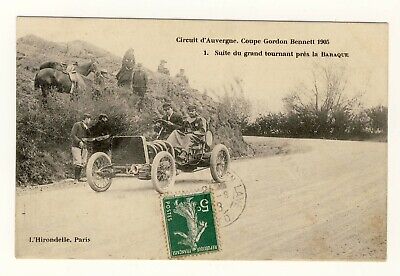 CPA circuit d' auvergne. gordon bennett cup 1905. following the watershed near