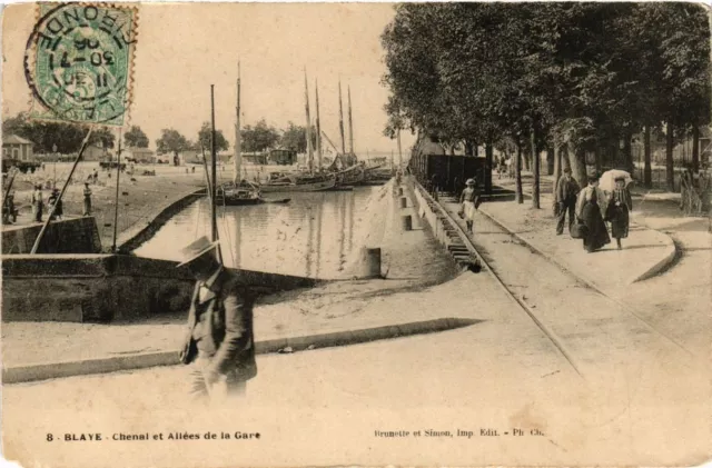 CPA BLAYE Channel and Allées de la Gare (336269)