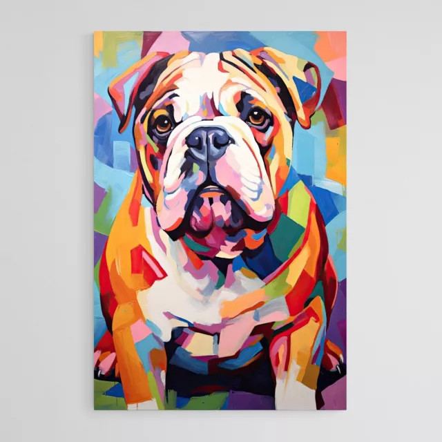 British Bulldog Dog Painting poster Choose your Size