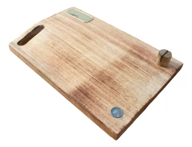 Viking Shield Wood Chopping  Board & Utensil Holder Personalised 513