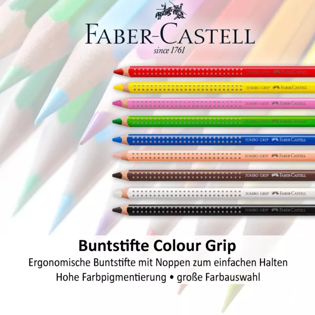 Faber-Castell Bunstifte Colour Grip, div. Farben, ergnomisch, ideal für Kinder