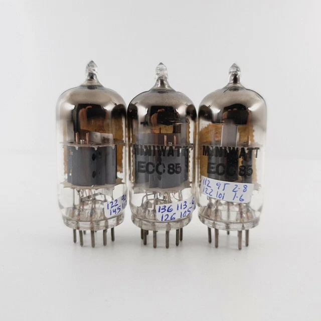 Tube MINIWATT ECC83 - Vintage 1958 - Plaques 17 Mm - U-FOIL GETTER - Occasion