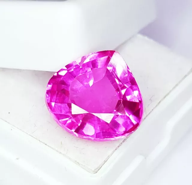 Natural Pink Sapphire 8.07 Ct Loose Gemstone Certified Pear Shape Sapphire Gems