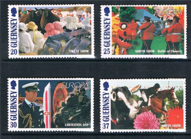 SG 781-784 GUERNSEY 1998 Europa National Festivals Stamp Set MNH