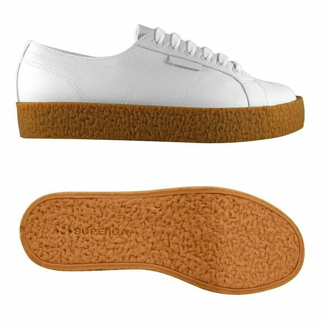 SNEAKERS UOMO N.44 Superga By Danilo Paura In Pelle Bianca EUR