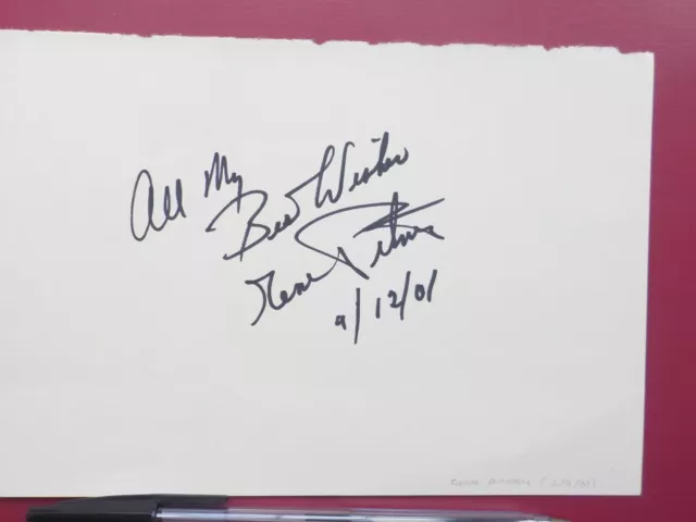 Gene Pitney, Original Hand Signed Autograph 2001/2002