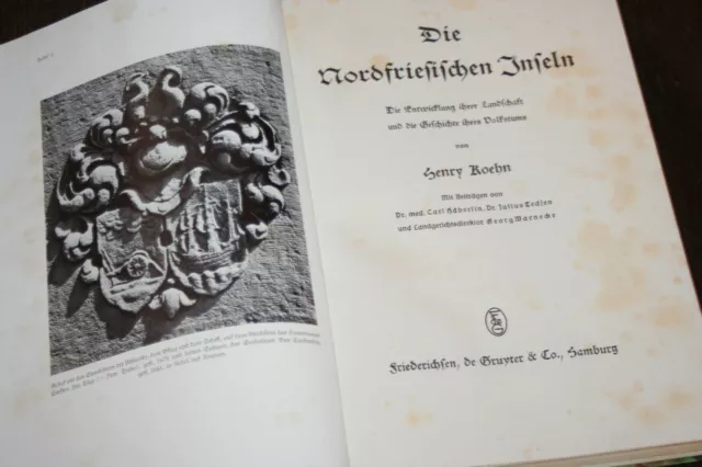 Die Nordfriesischen Inseln.  ...Landschaft und die Geschichte ihres Volkstums