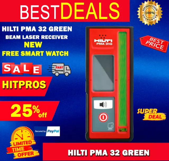 HILTI PMA 32 Green Beam Laser Receiver, NEW, FREE SMART WATCH, FAST