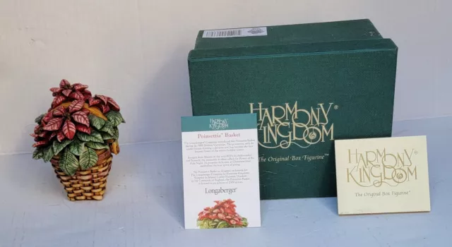 Harmony Kingdom Poinsettia Longaberger Basket Figurine HGXLG6