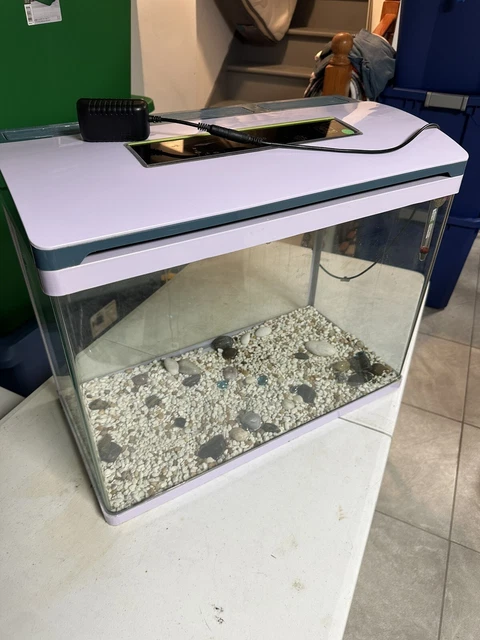White Acrylic Aquarium Fish Tank LED Multicolor Lights USED LOW Price