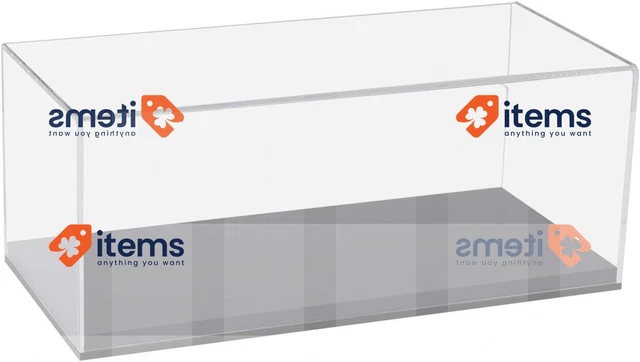 Vetrina Acrilica Per Modellini 30x14x15cm - Trasparente, Base Nera - Per Collezioni E Display - Foto 10