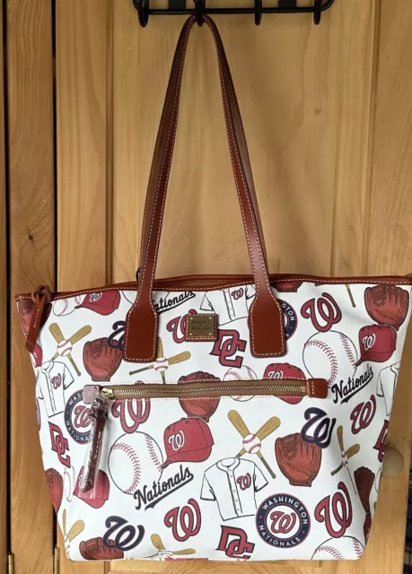 NWT Dooney & Bourke MLB Washington Nationals Baseball Large Tote Bag Retail $268