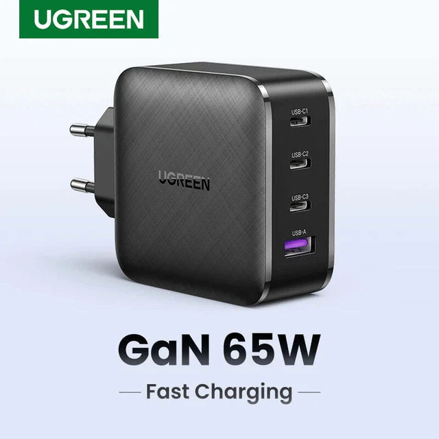 UGREEN 65W GAN USB C PD Fast Charger with Quick Charge 4.0/3.0 i-phone ...