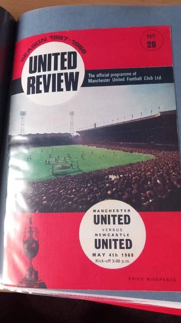 Manchester United Man Utd Home Programmes from the 1967/1968 Season