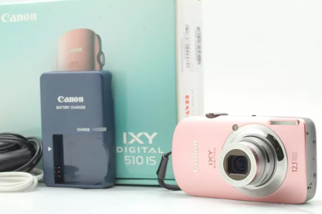 [ MINT in BOX ] Canon IXY DIGITAL 510 IS Powershot Digital Camera Pink 4x JAPAN
