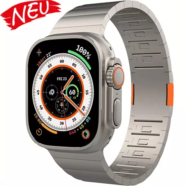 Bracelet for Apple Watch Ultra 49mm Magnetic Lock Titanium Stainless Steel Metal