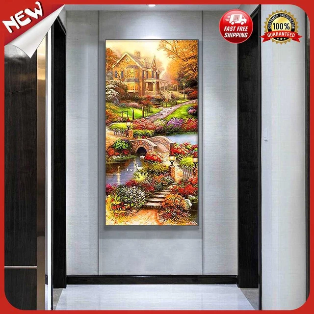 uk Idyllic 5D DIY Full Round Drill Rhinestones Diamond Painting Cross Stitch Mos