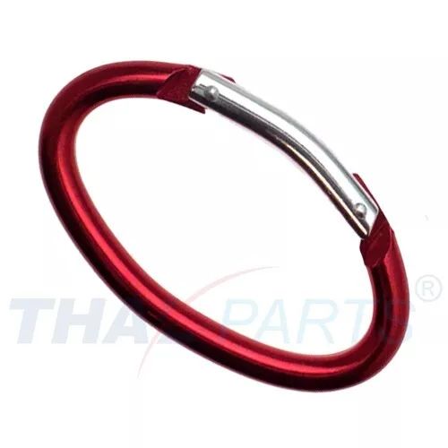 10 Stück Aluminium Karabinerhaken Oval 75 x 7mm Rot eloxiert Karabiner Haken