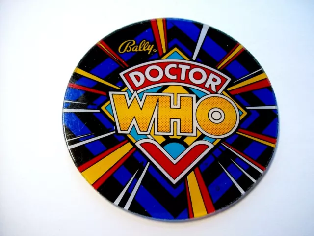 Doctor Who Pinball Machine Promo Plastic Drink Coaster 1992 Sci-Fi Space Age
