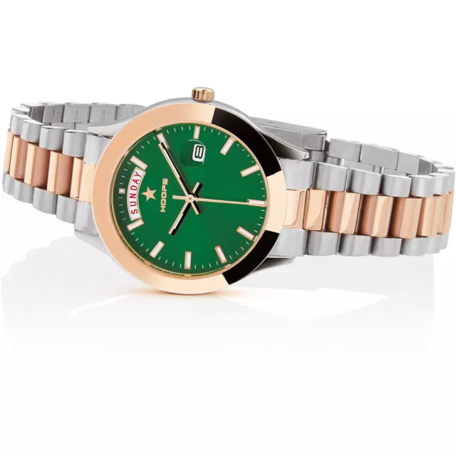 Orologio Uomo HOOPS LUXURY DAY DATE 2620MSRG04 Acciaio Bicolor Rosè Verde