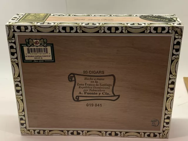 Arturo Fuente Double Chateau Fuente Wood Cigar Box 9 1/2" × 7 3/8" × 2 1/8" 3