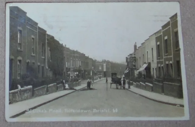 Old Real Photo Poscard St Luke's Road Totterdown Bristol