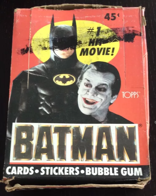 Topps BATMAN THE MOVIE  FULL WAX TRADING CARD  Box 36ct Packs 1989