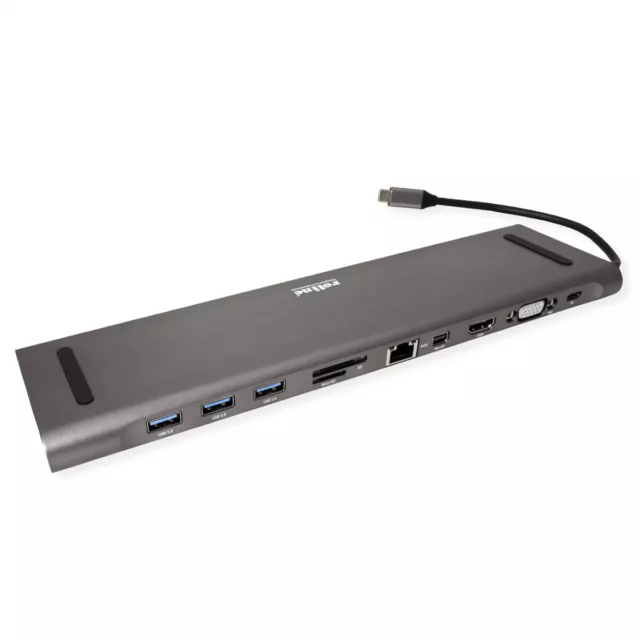 USB 3.2 Gen 2 Typ C Multiport Docking Station, 4K HDMI/Mini DP, VGA, USB