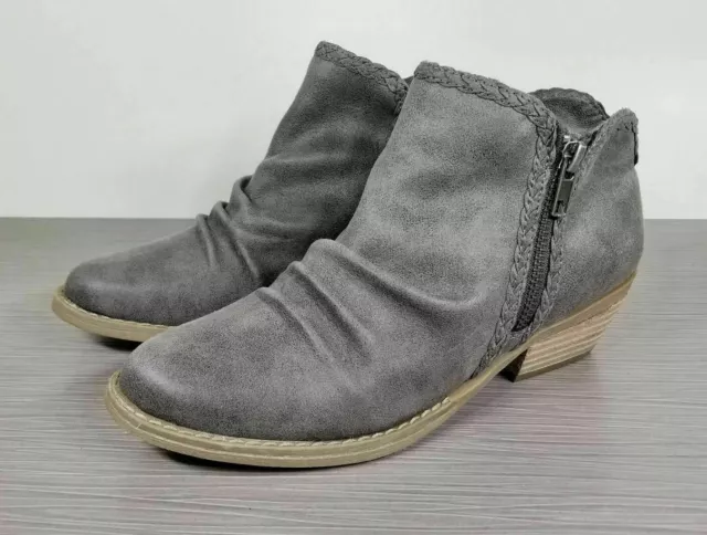 Report Dani Dual Zip Ankle Boot, Grey, Womens Size 7 & 8