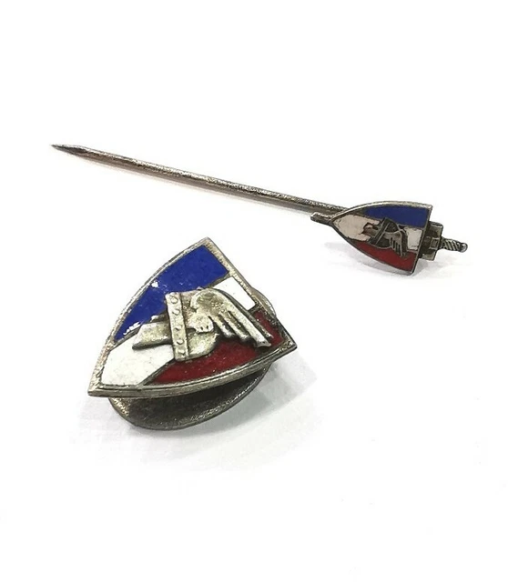 Lot Pin And Badge Legion French Of Combattants Vichy.