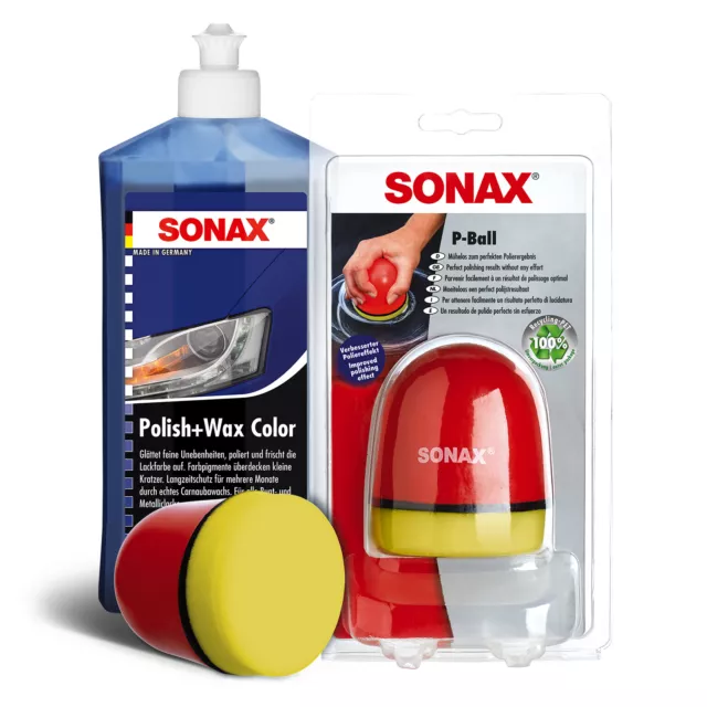 Agent polissage et cire blanc - Polish+Wax de SONAX - flacon 500ml
