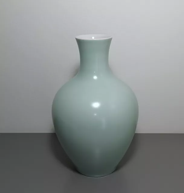 Hermann Gretsch Arzberg Vase 1512 größte Version alte Marke pastellgrün selten