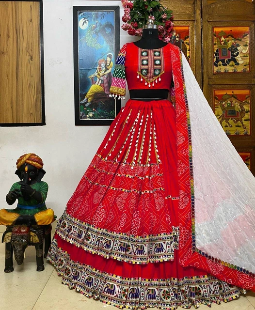 Lehenga Choli dupatta karwachauth matrimonio nuziale navaratri ringraziamento indiano