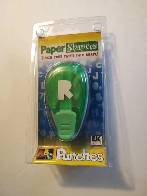 E K Success ""Paper Shapers R"" estuche superior perforado R PSM18CS letra alfabeto nuevo en caja