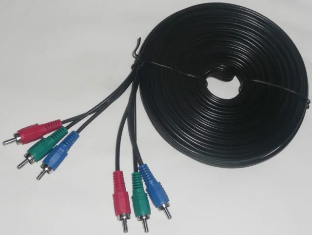 10M COMPONENT CABLE 3RCA Red/Green/Blue Male av VIDEO cord lead TV DVD YPbPr RGB