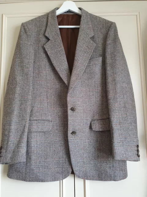 Dunn&Co Cambridge Collection, Size 38R Wool Blazer Jacket, Light Brown & Grey